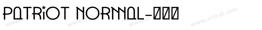 Patriot Normal字体转换